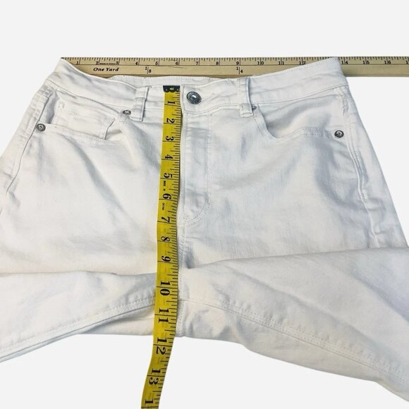 American Eagle Mom Jeans White Womens Size 4 Regular - Picture 6 of 8